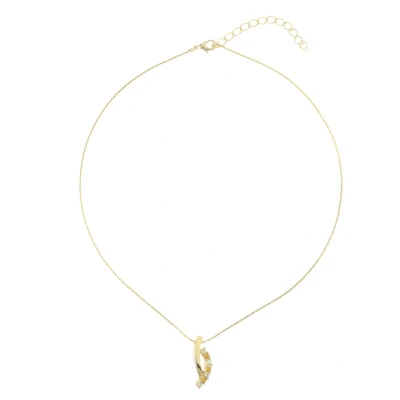 Afbeelding van Behave Ketting Goudkleur met kristal Cardano schakel 38+5 cm