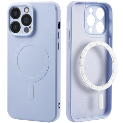 Afbeelding van Apple iPhone 14 Pro Max MagSafe Hoesje Siliconen en TPU (zacht) iMoshion Softcase/Backcover Lila Telefoonhoesje