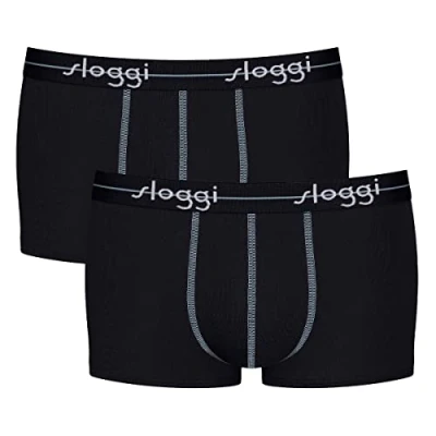 Afbeelding van Sloggi Herenslips 2P For Men Start Hip Zwart katoen Large Heren