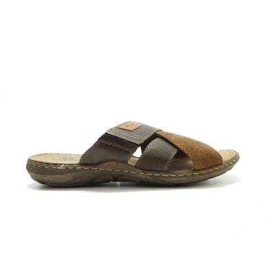 Afbeelding van Rieker Slippers Bruin Heren Maat 41