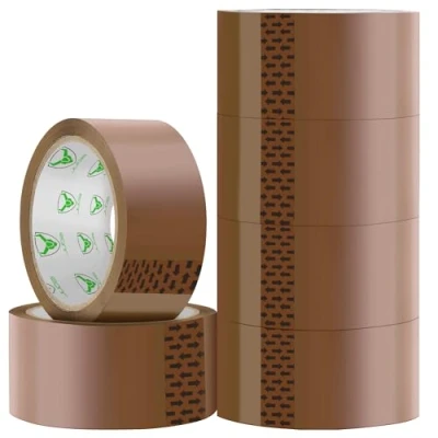 Afbeelding van iSOUL 6 rollen verpakkingstape Geluidsarm Sterk Bruin 48 mm x 66 m voor verpakkingsdozen Sterke verhuizing
