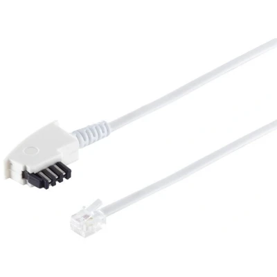 Afbeelding van S/CONN 70050 W, 10 m, TAE F, RJ11, Wit, Mannelijk, Mannelijk