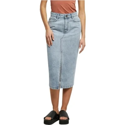 Afbeelding van Urban Classics Kokerrok, Dames, Maat: 26, Tinted lightblue washed