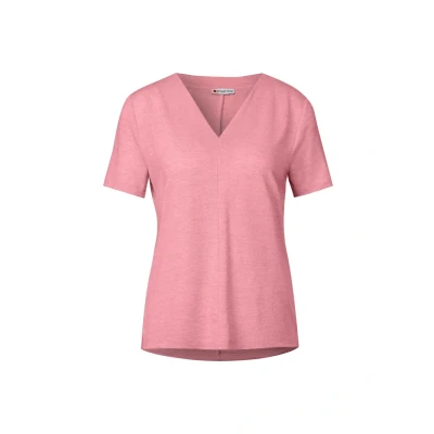 Afbeelding van Street One Tshirt basic, Dames, Maat: 36, Rosa