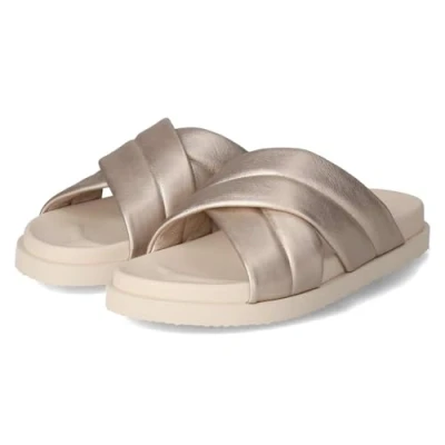 Afbeelding van Hogl 100821 Dames slippers Kleur: Metallics Maat: 38