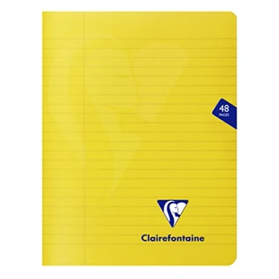 Afbeelding van Clairefontaine 303755C Mimesys Geniet schrift 17x22 cm 24 Blad gelijnd met kantlijn Wit papier 90 g Polypro omslag Willekeurige kleur
