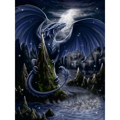 Afbeelding van Ravensburger Puzzle 12000731 Der Schwarzblaue Drache 1500 Teile für Erwachsene und Kinder ab 14 Jahren Fantasy