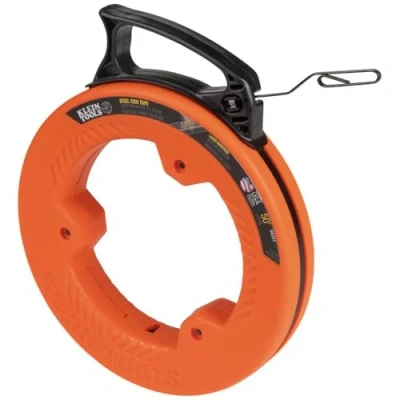 Afbeelding van Visband, staaldraadtrekker met dubbele luspunt, geoptimaliseerde behuizing en handvat, 3 mm x 50 ft Klein Tools 56331