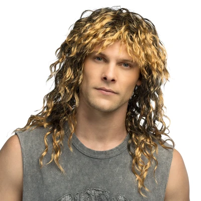 Afbeelding van Boland Pruik Keith Golvend Lang Mannen Rocker
