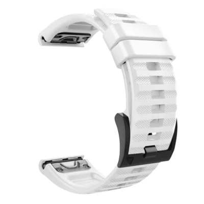 Afbeelding van MoKo Bandje compatibel met Garmin Fenix 7/6/6 Pro/5/5 Plus/Epix Gen 2/Forerunner 955/945/935/Instinct/Instinct 2/Quatix 7, 22 mm Quick Fit reservearmband van siliconen wit