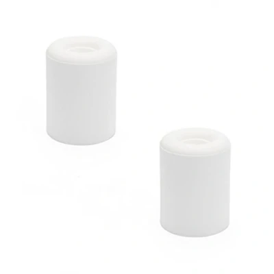Afbeelding van sossai® 2 x deurstopper NTS Model: Ralf Hoogte: 38 mm Ø: 30 Kleur: wit Voor schroeven (incl. bevestigingsmateriaal) Vloerbevestiging