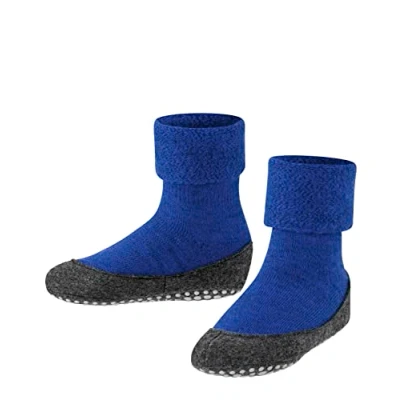 Afbeelding van FALKE huissokken Cosyshoe scheerwol kinderen zwart grijs vele andere kleuren versterkte zonder patroon ademend effen noppdruk antislip op de zool 1 paar, blauw (kobaltblauw 6054)., 23 24 EU