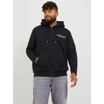 Afbeelding van JACK &amp; JONES Plus Size sweatvest JORVESTERBRO met logo zwart