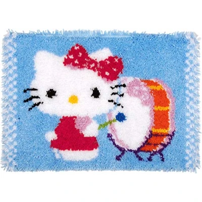 Afbeelding van Knoopkleed Hello Kitty speelt op trom 0156491