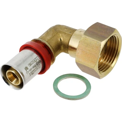 Afbeelding van BONFIX Alu pers messing persfitting bocht / knie wartelkoppeling 16mm x 3/4inch