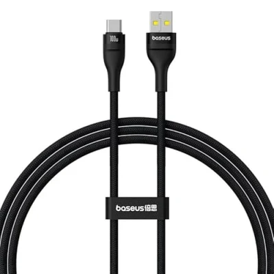 Afbeelding van Baseus Flash 2 Oplaadkabel USB naar C 100W 1m Cluster Zwart (1 m, 2.0), kabel