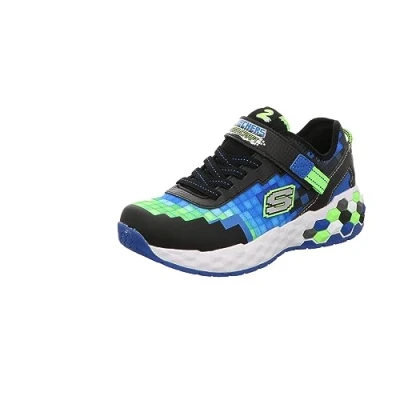 Afbeelding van Skechers Megacraft 2.0 Sneakers laag Black/blue/lime voor kinderen, Maat: 36, Textiel/ synthetisch