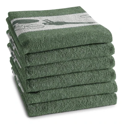 Afbeelding van Keukendoek DDDDD Froggy Laurel (set van 6)