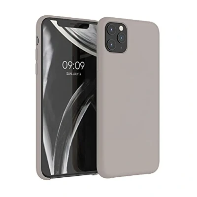 Afbeelding van kwmobile telefoonhoesje compatibel met Apple iPhone 11 Pro Max hoesje Zachte case voor smartphone Back cover in taupe