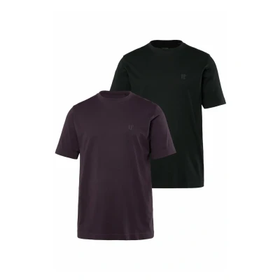 Afbeelding van JP1880 Doppelpack Tshirt basic, Heren, Maat: 8XL, Dark violet