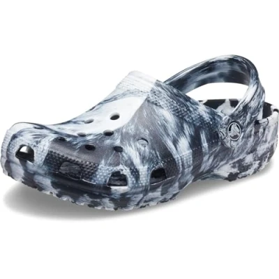 Afbeelding van Sandaal Crocs Classic Marbled Clog White Black Schoenmaat 38 39