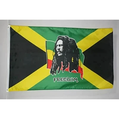 Afbeelding van AZ FLAG vlag Bob Marley 150 x 90 cm Jamaicaanse Jamaica 100% polyester met geïntegreerde metalen ogen 110 g paviljoen van hoge kwaliteit