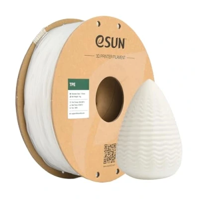 Afbeelding van eSUN Flexibel TPE Gloeidraad 1.75mm, 83A 3D Printer Gloeidraad, Dimensionale Nauwkeurigheid +/ 0.05mm, 1KG (2.2 LBS) Spoel Printen Materiaal voor Printer, Natuurlijk