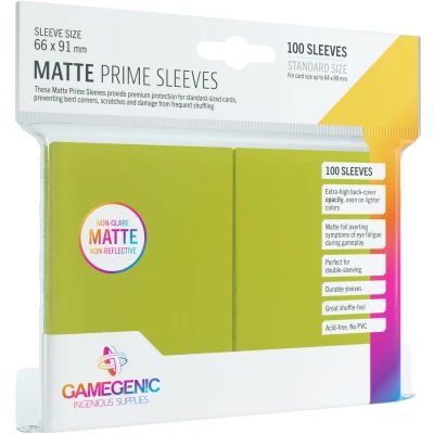 Afbeelding van Gamegenic Sleeves Matte Prime Lime (100 stuks)