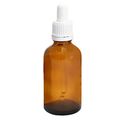 Afbeelding van 10 x 50 ml pipetflessen, apothekersflessen van glas met uv bescherming glas, medicijnflessen, bruin glazen pipet