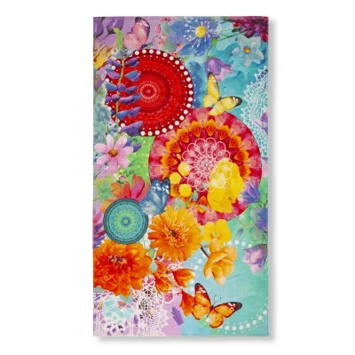 Afbeelding van HIP Strandlaken &quot;mandala&#039;s en bloemen&quot; Multi (100x180 cm) Katoen velour