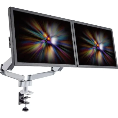 Afbeelding van SpeaKa Professional SP 1624800 SuperFlex Monitor tafelbeugel 2 voudig 25,4 cm (10) 68,6 (27) In hoogte verstelbaar, Kantelbaar, Zwenkbaar, Roteerbaar