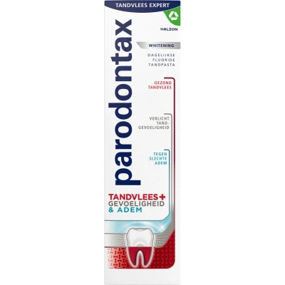 Afbeelding van 3x Parodontax Tandpasta Tandvlees + Gevoeligheid &amp; Adem Whitening 75 ml