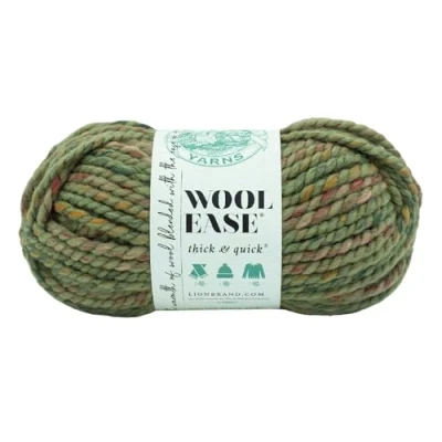 Afbeelding van Lion Brand Yarn Wol gemak dik en snel garen, zacht volumineus garen voor breien, haken knutselen, 1 streng, moeras