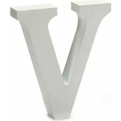 Afbeelding van Pincello Brief V 2 X 11 Cm Hout Wit (24 Stuks)