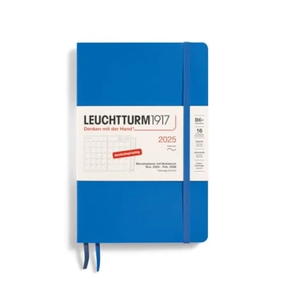 Afbeelding van LEUCHTTURM1917 370612 maandplanner &amp; notitieboek Paperback (B6+) 2025, 16 maanden, softcover, Sky, Duits