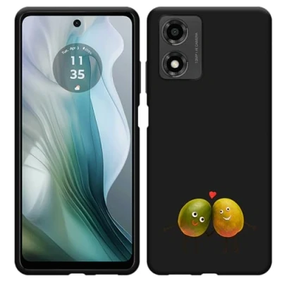 Afbeelding van Cazy Hoesje geschikt voor Motorola Moto E14 Siliconen Zwart Mango Mates