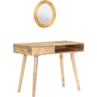 Afbeelding van Make up tafel 100X50X76 Cm Massief Mangohout