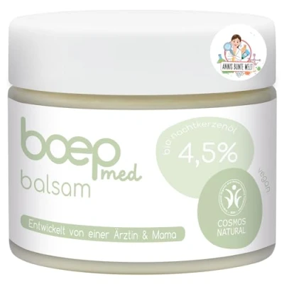 Afbeelding van boep med Balsem, als wind en weercrème, lippenbalsem, tepelzalf zeer droge huid op handen, lichaam of bij neurodermitis, aanbevolen door verloskundigen, veganistische natuurlijke cosmetica, 50 ml