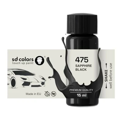 Afbeelding van SD KLEUREN SAPPHIRE ZWART 475 Nieuwe Touch Up PAINT 5ML REPAIR SCRATCH CHIP BRUSH COLOR CODE JUST