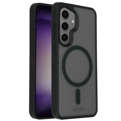 Afbeelding van Samsung Galaxy S24 MagSafe Hoesje Kunststof Accezz Hardcase/Backcover Zwart Telefoonhoesje Shockproof/Valbescherming