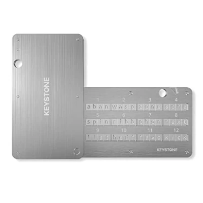 Afbeelding van Keystone Tablet 304 Steel Mnemonic Tablet, Seed Backup, Bitcoin Crypto Cold Storage,Supports up to 24 Words, Compatible with All BIP39 Hardware Wallets, Ledger, Trezor