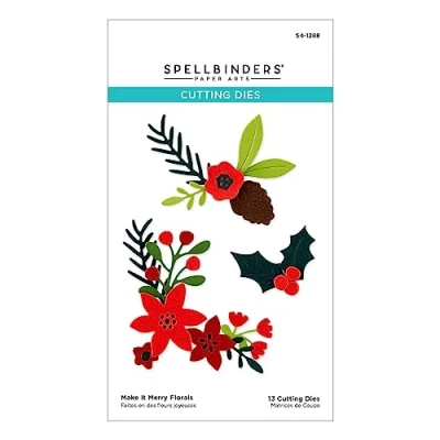 Afbeelding van Spellbinders Make It Merry Florals Etched Dies (S4 1288)