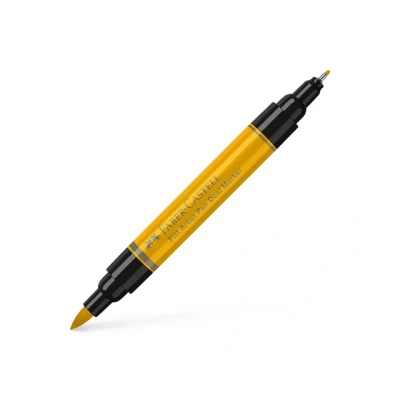 Afbeelding van 4x Tekenstift Faber Castell Pitt Artist Pen duo marker 109 chroomgeel
