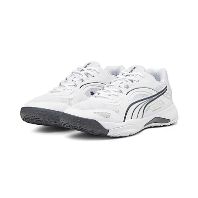 Afbeelding van Puma Solarstrike II Trainingsschoen, Heren, Maat: 36, White/shadow gray Textiel/ synthetisch