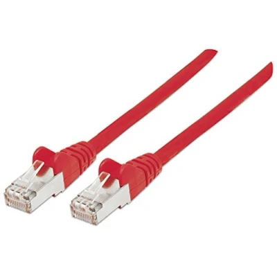 Afbeelding van Intellinet Netwerk Patchkabel, Cat5e, 0,25 m, CCA, U/UTP, PVC, Vergulde Contacten, Snagless Cat7 kabel/Cat6A stekkers, koper, S/FTP, LSOH 3 m Rood
