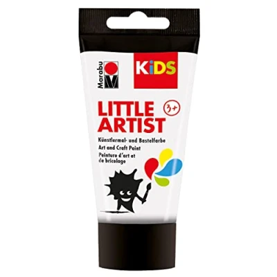Afbeelding van Marabu 03050002070 KiDS Little Artist, kleur en knutselverf, wit, 75 ml, veganistisch, droogt snel, voor kinderen vanaf 3 jaar