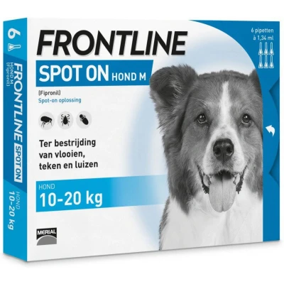 Afbeelding van Frontline spot on hond M (10 20 kg) 4 pipetten