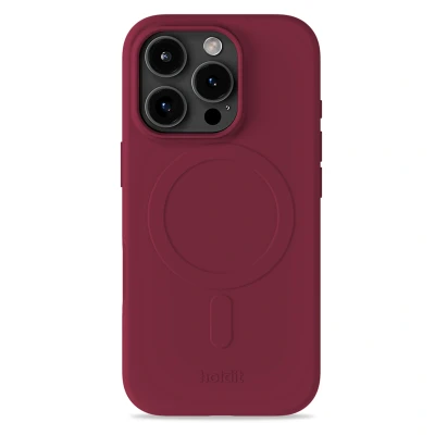 Afbeelding van Apple iPhone 16 Pro MagSafe Hoesje Gerecycled kunststof Holdit Backcover Rood Telefoonhoesje