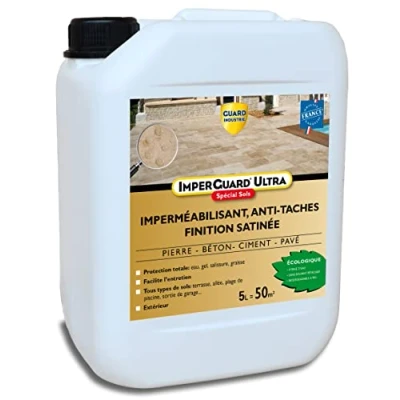 Afbeelding van ImperGuard Ultra Satin Effect Vloerbescherming Poreuze Steen Beton Waterdichter Voegverharder 5L Behandelingen 50m²