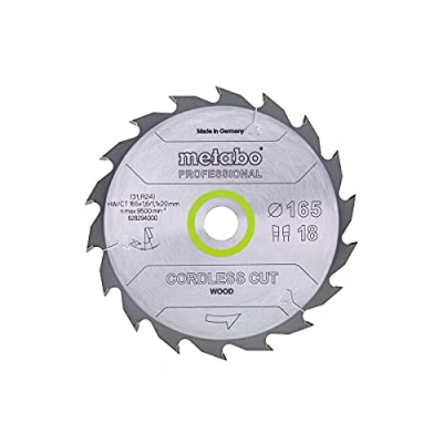 Afbeelding van Metabo Cirkelzaagblad Cordless Cut Wood Professional 165 x 1.6 20 mm Z36 WZ 15 628295000